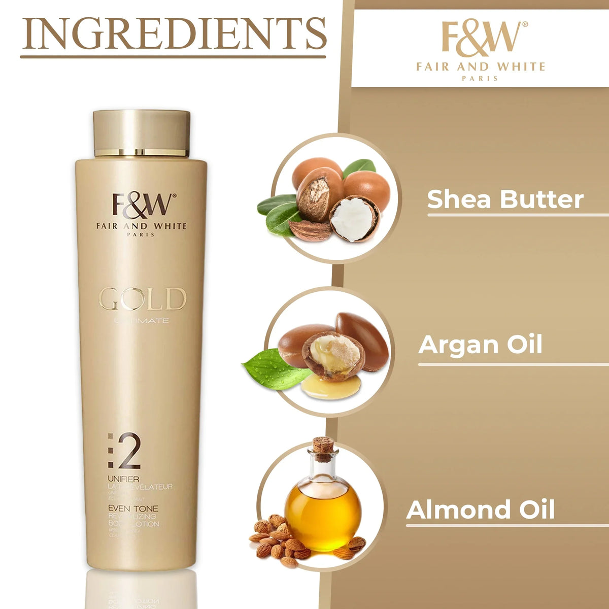 Types fl Gold Lotion Body for Revitalizing White 500ml/17.6 Uneven All Tone, - Skin Skin For & Ideal - oz 2: Fair