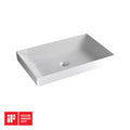 Kiwami® , 23" ® Rectangular Sink Cotton Bathroom White LT476GR#01 with Vessel -