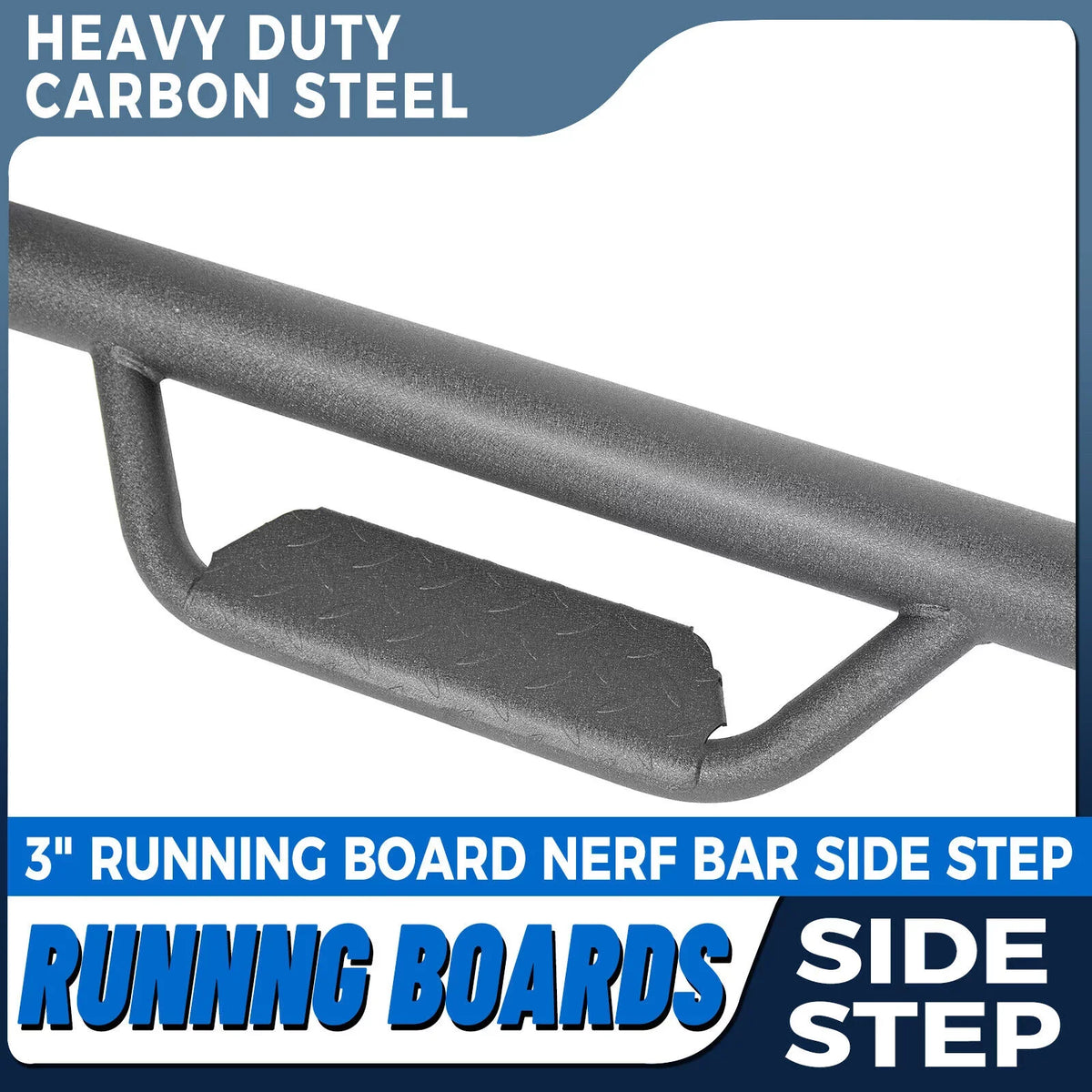 Side Steps Toyota Bar Cab Hoop Black Nerf Board Bars Dropped Door for Matte Tacoma Double/Crew 2005-2023 Running Steps Kojem