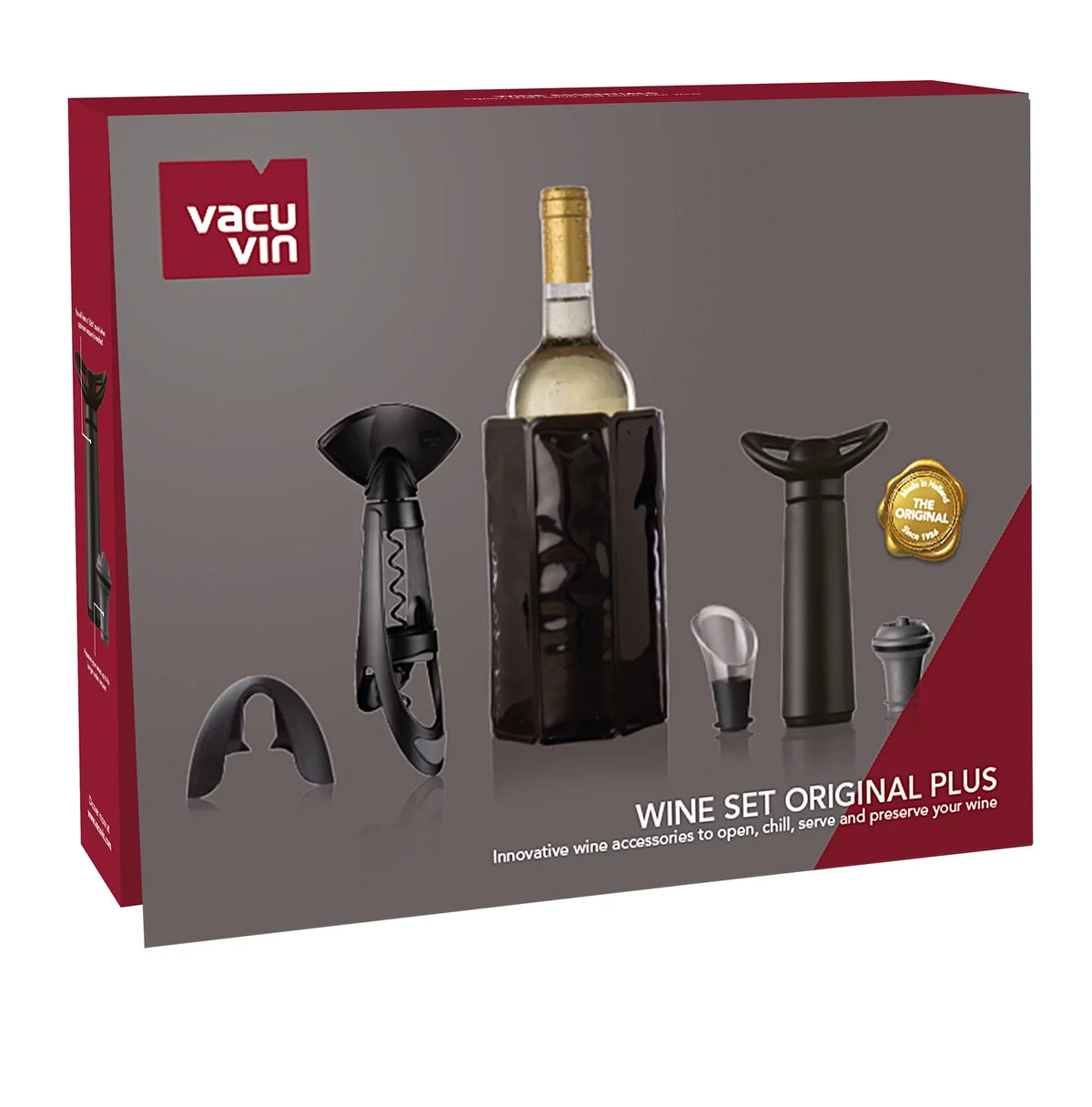Foil Haves - Wine - Crystal Cutter Stopper Must - Active Concerto Wine Corkscrew Twister Wine Plus- Wine - The Includes Original Saver Wine Wine Vin - Server Vacuum 6pc and Vacu Cooler Set