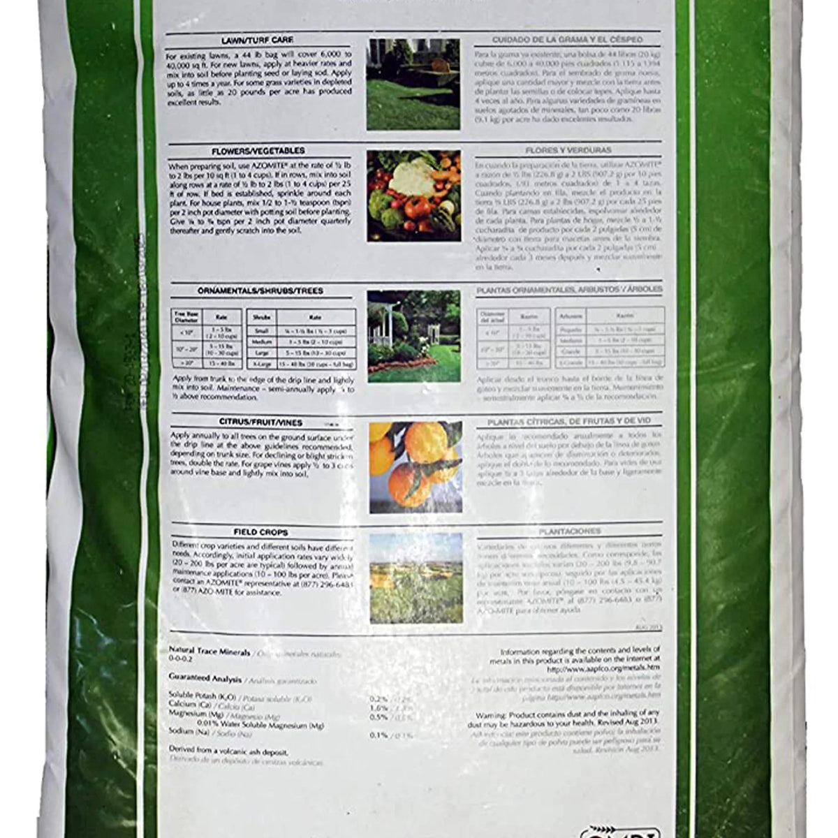 44 Soil Mineral Fertilizer Organic lbs Granular Azomite Additive Trace