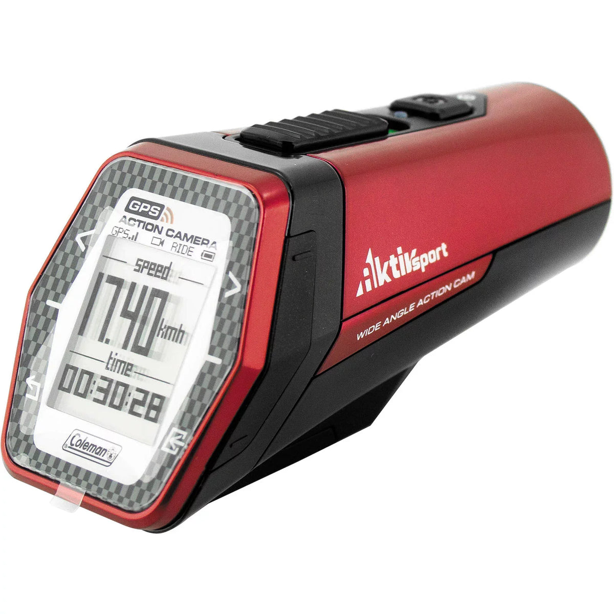 1080p Camera Coleman with and AktivSport (Red) Action Stats Health CX9WP-R Sports