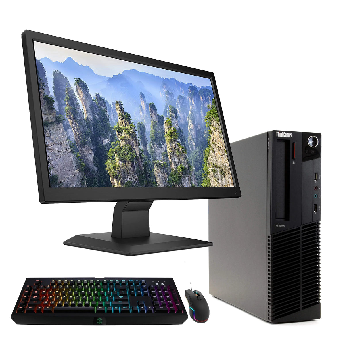 Computer Good) 22in , DDR3 (Refurbished: Quad-Core Lenovo M92P 10 Windows , i5, Pre-Owned , Monitor, - , Desktop Intel 4GB and Pro, 1TB Mouse Keyboard