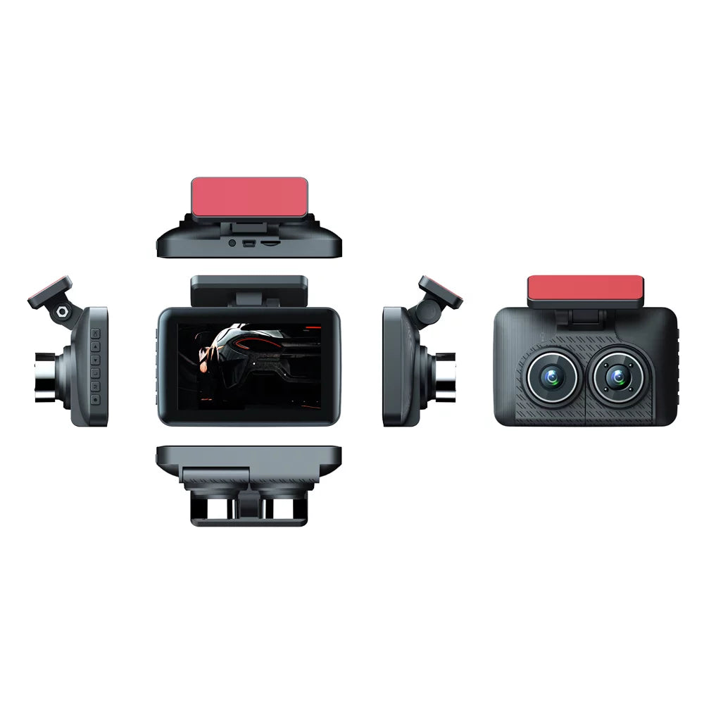 Mirror, Wide Safety Clear Camera Cam, ammoon Rearview Recorder, Angle 3 Car Auto Cameras Driving Recorder Car Dash