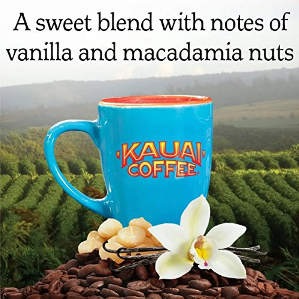 Kauai Single Macadamia Serve Pods (Vanilla 72 Nut, Cups Count) Coffee