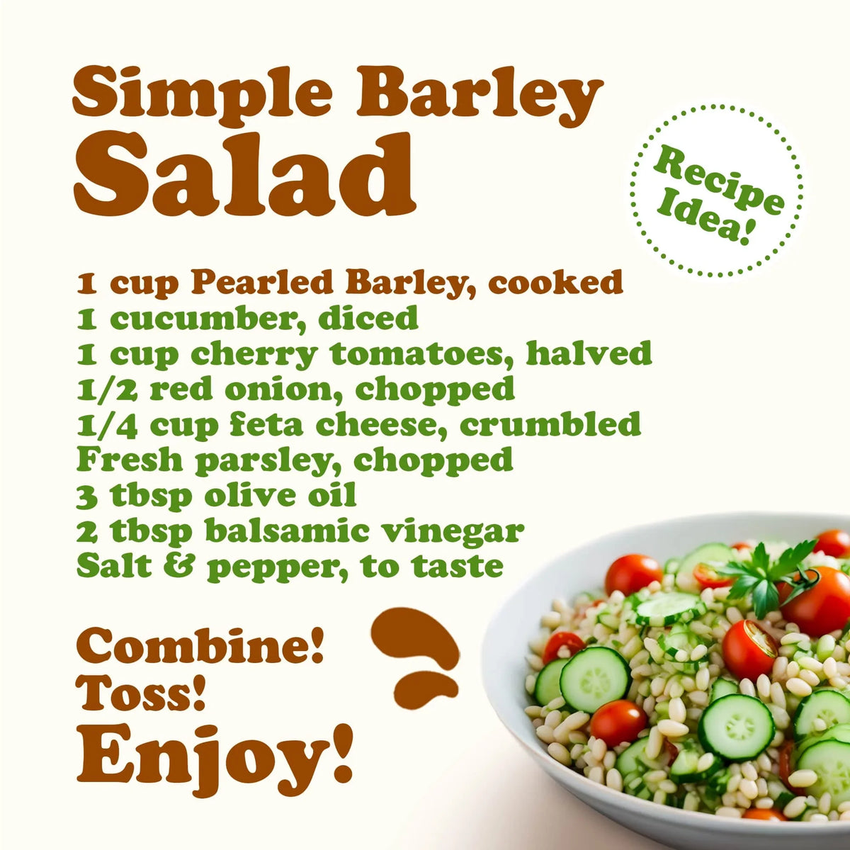 25 Vegan, Pearled — to Raw Food by Barley, Kosher, Pounds Live —