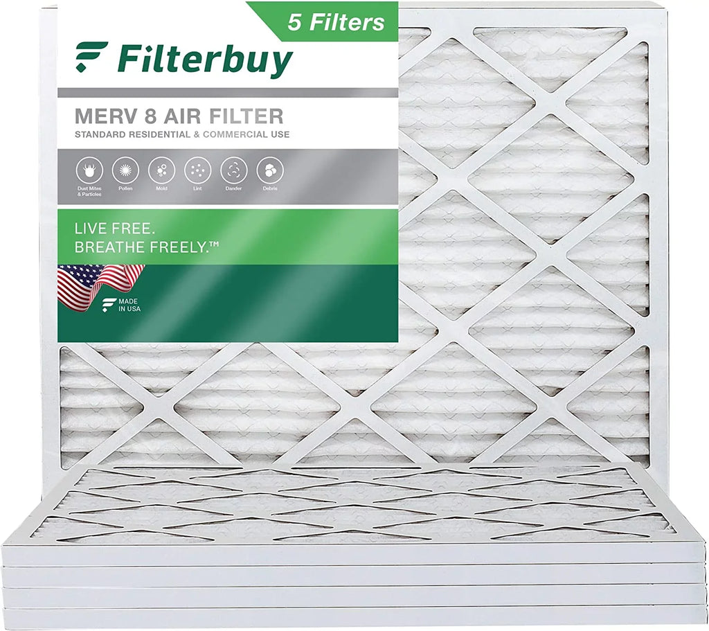 Furnace Filters Air Filterbuy 18x24x1 Pleated 8 (5-Pack)