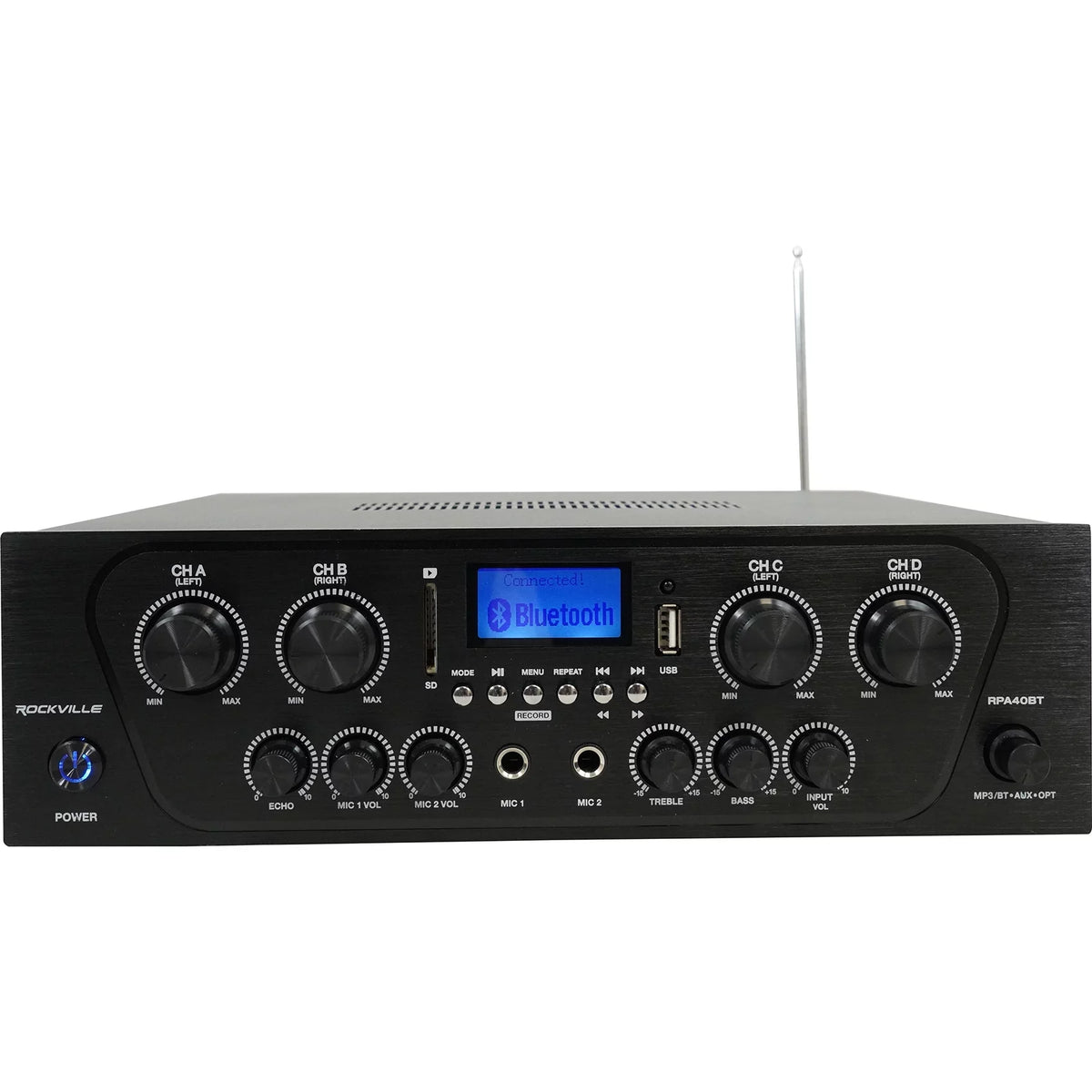 Speakers+Wall Ceiling Stereo+8 4-Room Controls Rockville Home White 8" Kit Audio