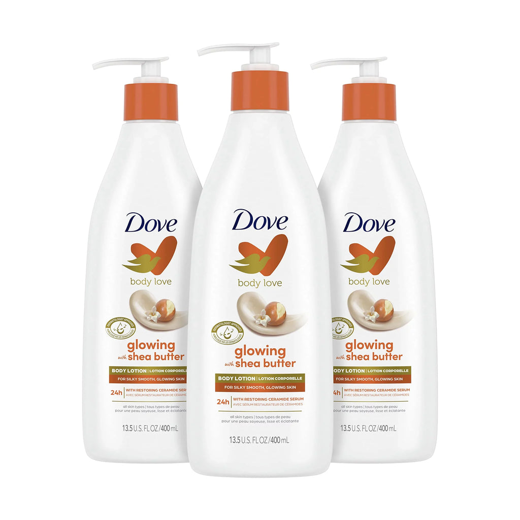 Dry Skin Butter For Smooth Love Body Shea Lotion Dove 13.5Oz Body Pampering Pack 3 Of & Softens Silky, Skin Smoothes