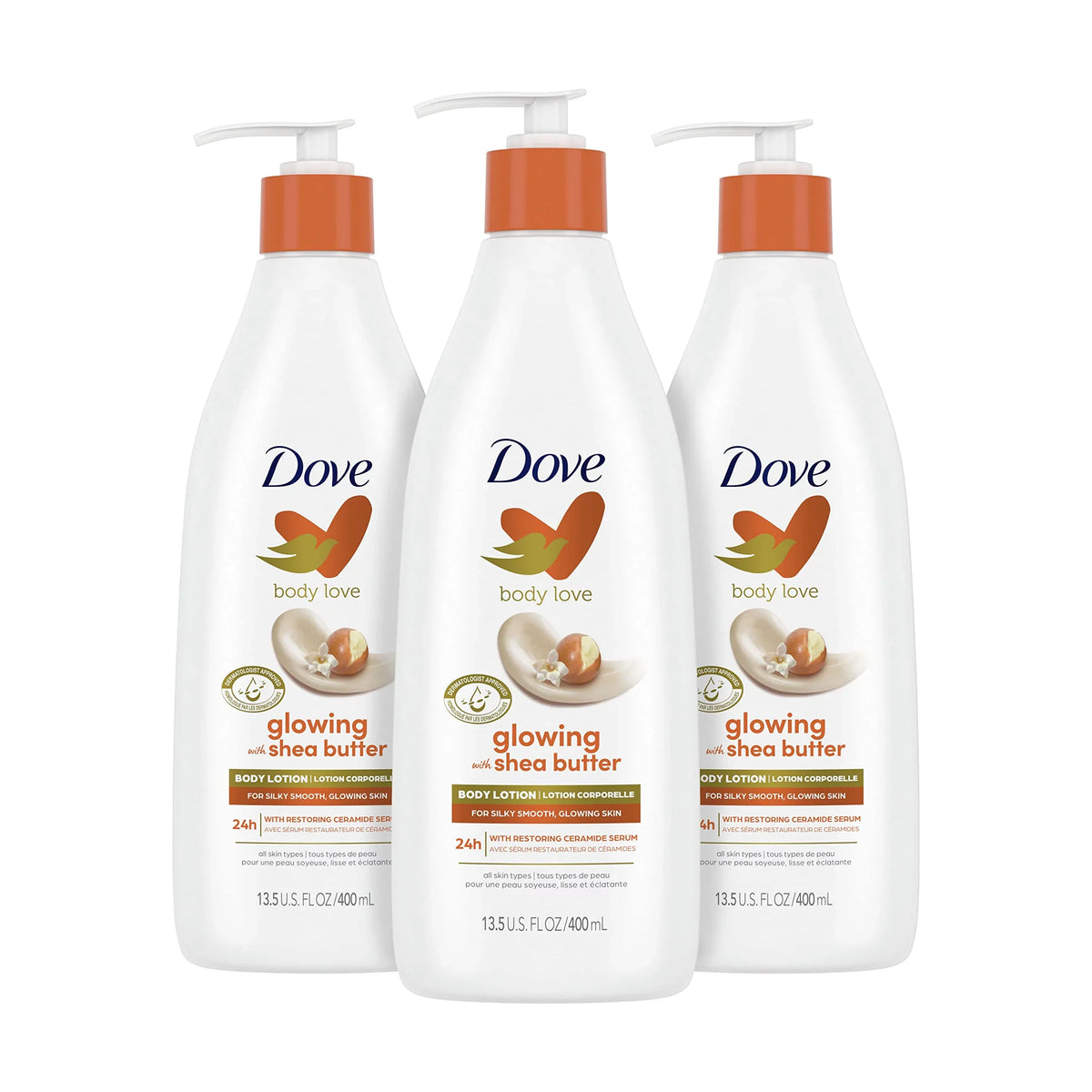 Dry Skin Butter For Smooth Love Body Shea Lotion Dove 13.5Oz Body Pampering Pack 3 Of & Softens Silky, Skin Smoothes