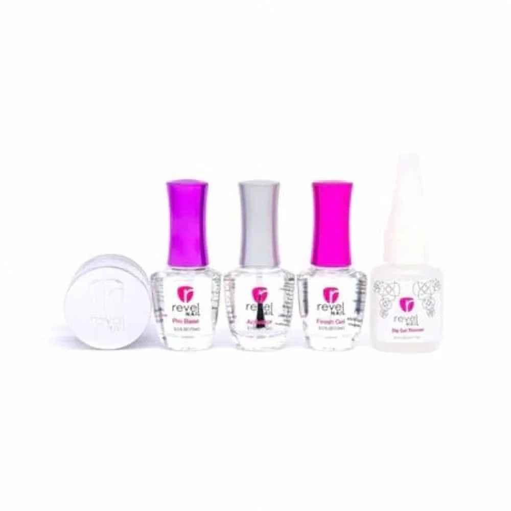 Powder oz Kit Liquids Starter Nail D444 Rose Revel with Quartz Dip Powder 0.5
