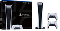 5 Controllers 2023 Version PS5 - PlayStation Wireless Digital Console with 2 New White