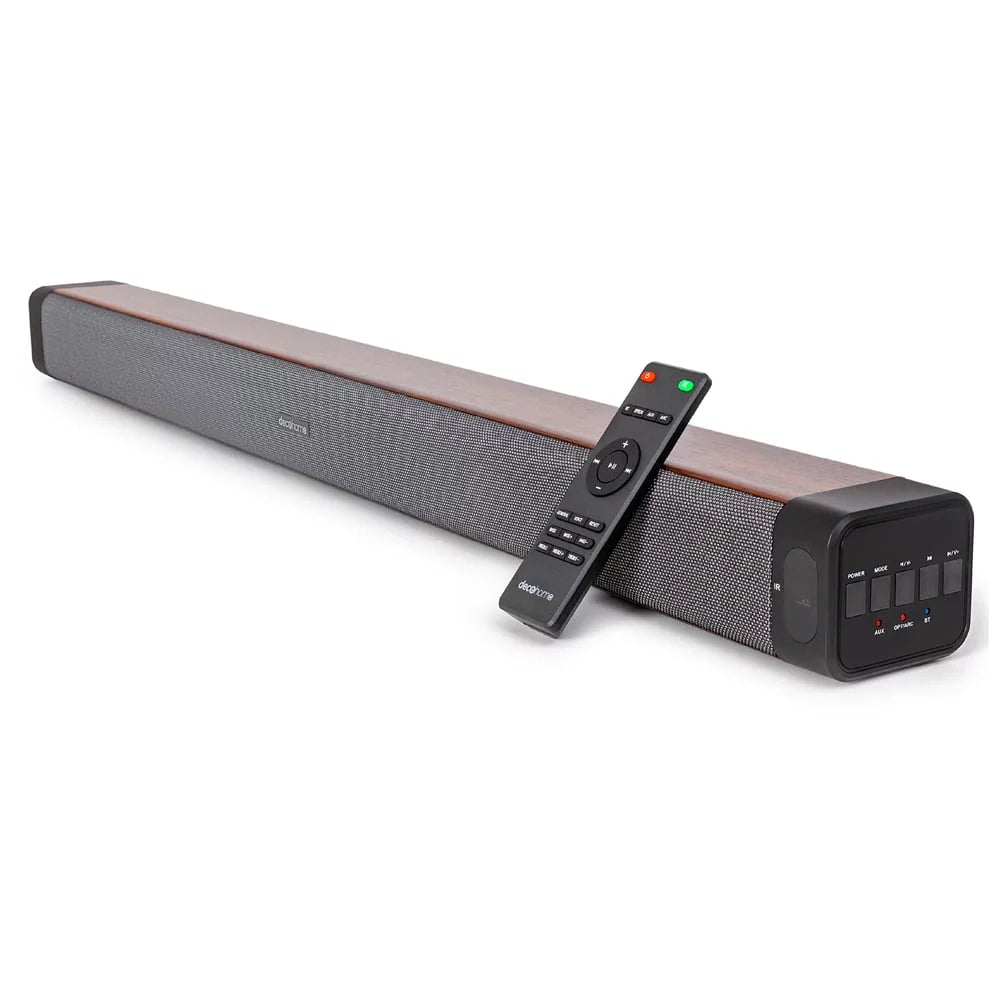 2.0 and Extended 1 with with Dual Gear Built-in 2.5" Year Soundbar Bundle Drivers Deco SB200WOD Subwoofers Four Warranty Channel 60W