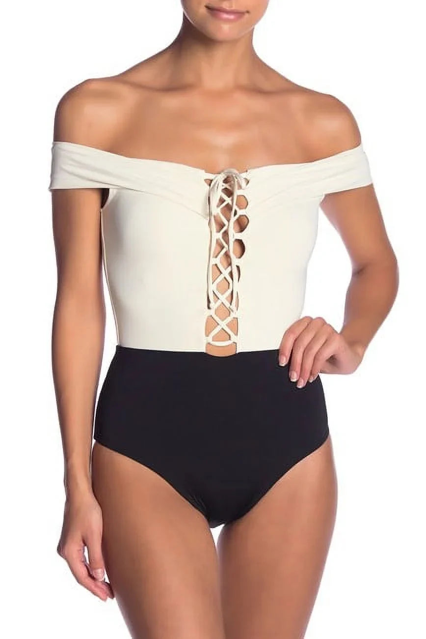 L*Space One Piece Off-the-Shoulder 8 Swimsuit, //