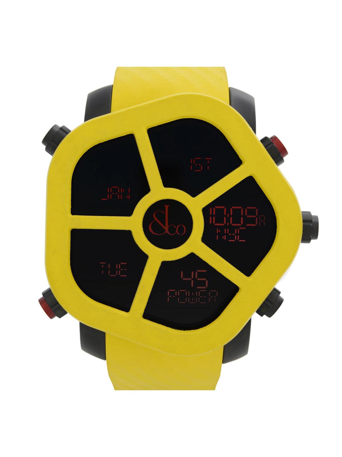 Bezel Co. Steel Quartz Carbon Watch GH100.11...ANH4D Ghost Yellow & Jacob