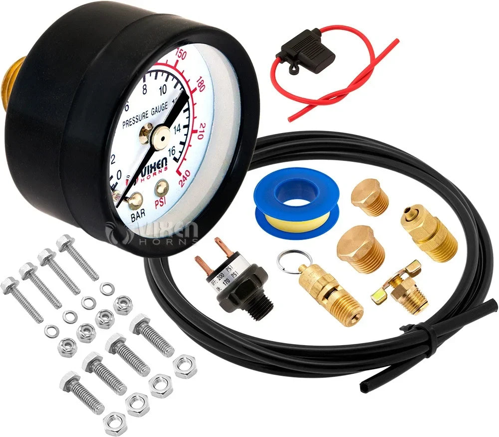 Horn Onboard Liter) (12 3 Vixen Gallon with Compressor VXO8330B Horns System/Kit 200 12V Train/Air Tank