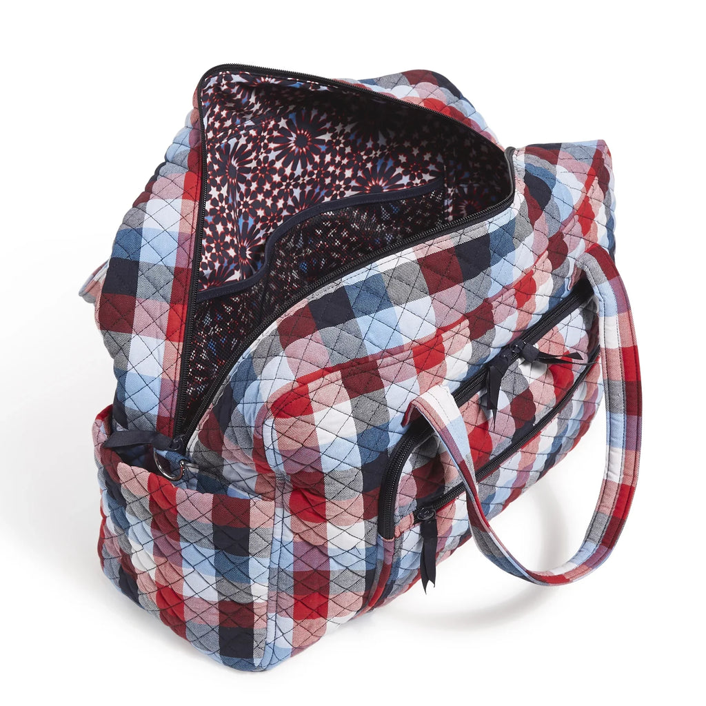Weekender Cotton Plaid Women's Bradley Travel Patriotic Vera Recycled Bag