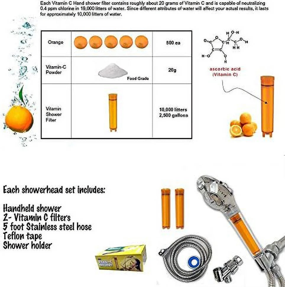 included up water head high - and - with - removes 99.9% shower flow chloramines shower by to filter filters of pressure low 2 chlorine