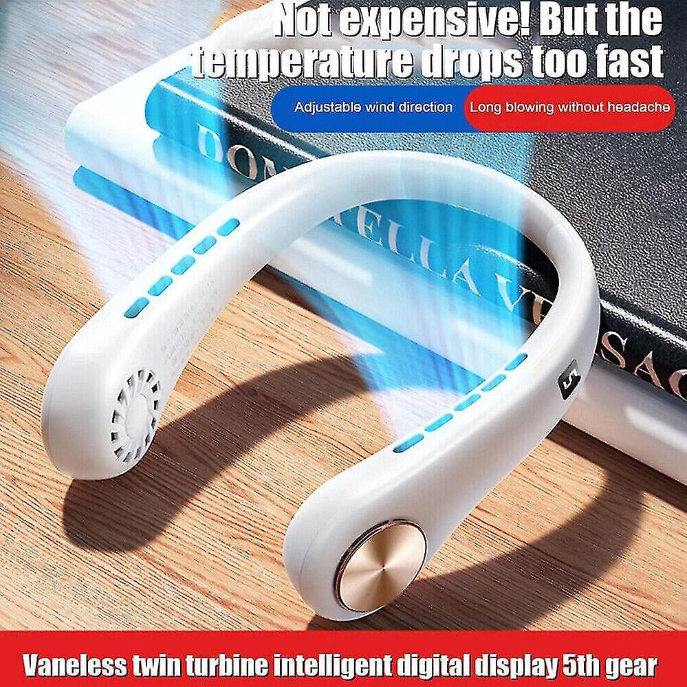 Neckband Cooler Bladeless Cooling Rechargeable Fan Neck Usb