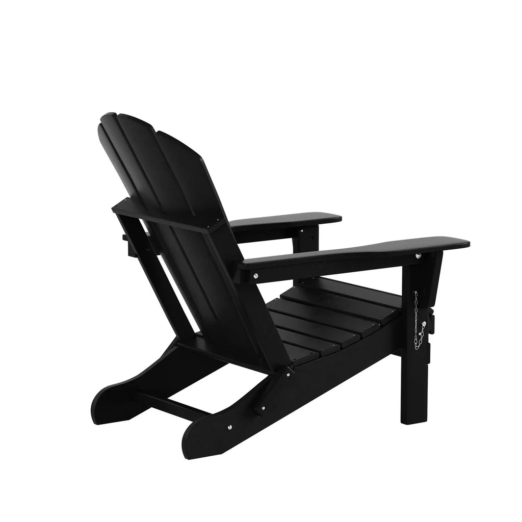 of Adirondack Poly (Set Patio Folding Outdoor 4), Classic Chairs Black