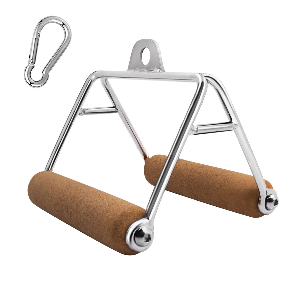 Gym Machine Ymam.Light Home Row Cable Non-Slip For Natural D Grip Handle, V Handles Tight Cork Handle Row Pulldown Handles, Attachment Double