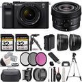 G Filter f/2.8 +64GB (Black) Mirrorless Lens+24mm with +3 Sony Camera 28-60mm Lens a7C
