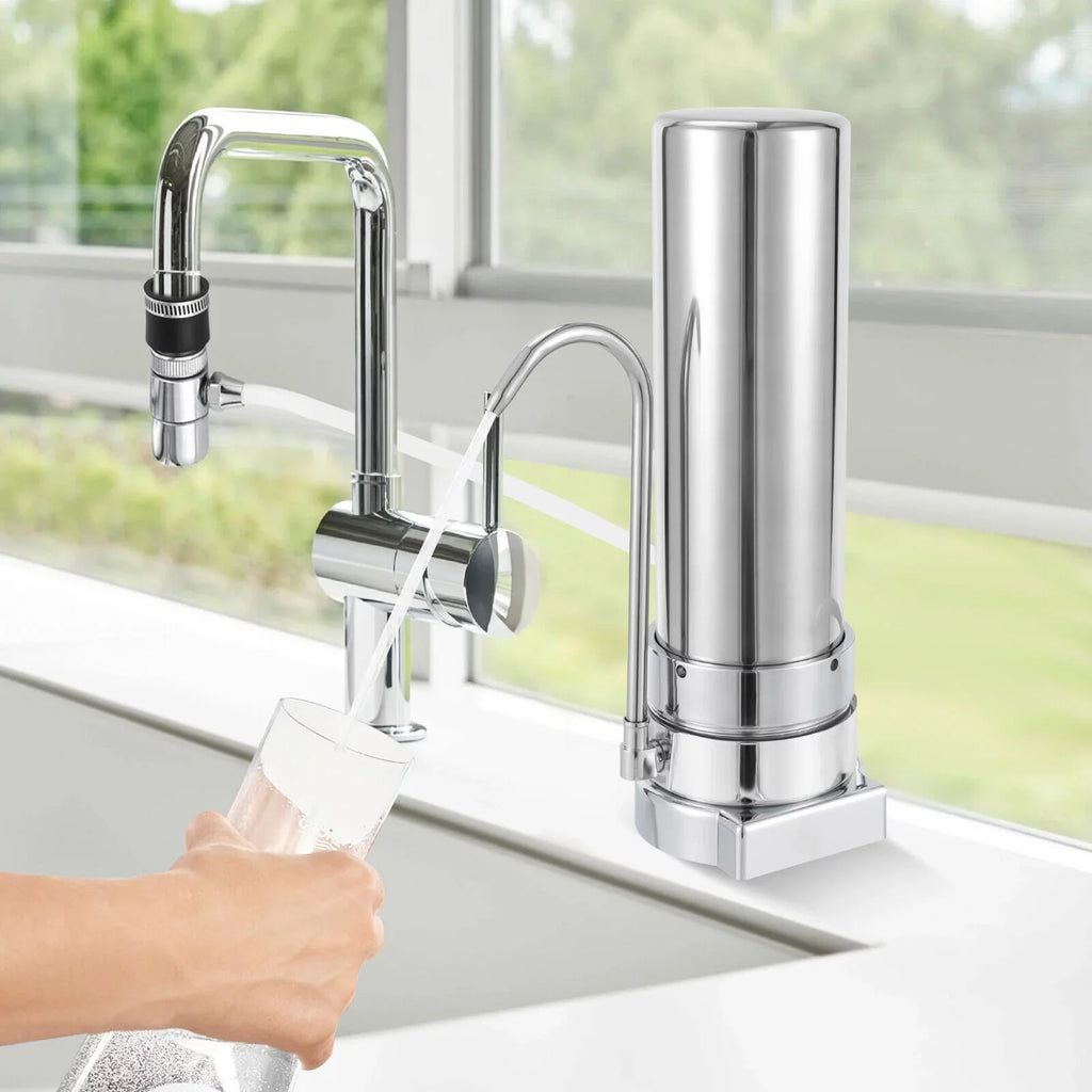System Filter Filter Stainless Silver Tap Filtration Drinking Countertop Sink Moisture