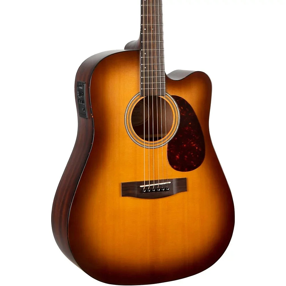 Mahogany Solid Burst Dreadnought Edge Top Mitchell Guitar Spruce Acoustic-Electric T311CE