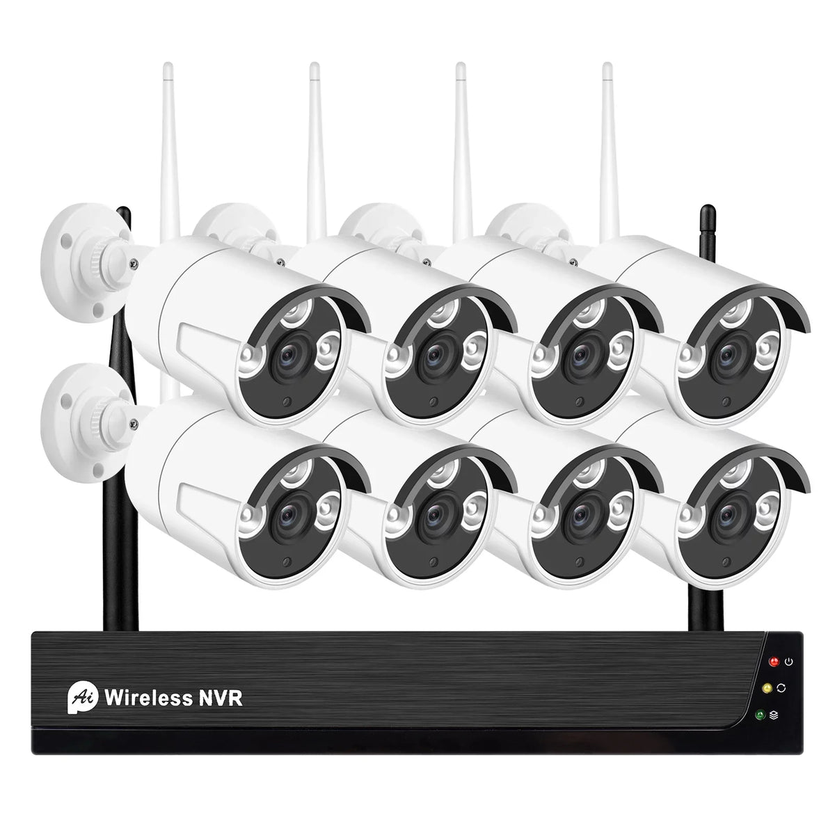 App Remote Cameras 1080P System, 2.0MP 1080P Access, Vision, 1080P + Alert, No 8PCS Camera with Indoor 8CH Drive Night Outdoor Hard Wireless 8Channel Smart Tuya Motion