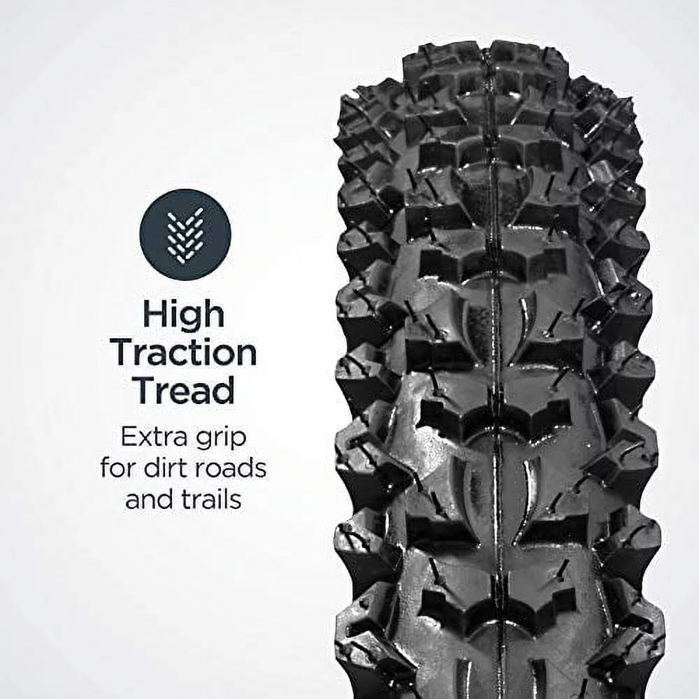 Tire, Bead x , Bike Mountain Replacement 1.95-Inch with Steel Schwinn Bike, 24 Black