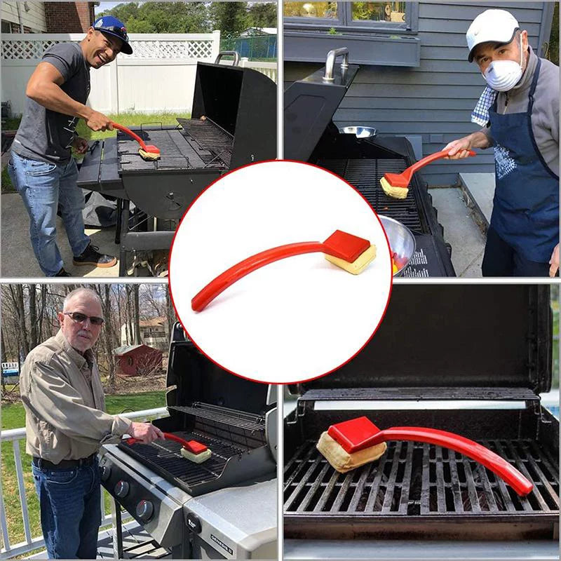 Free Outdoor Accessories Brush Scraper Tools Bristle Brush Grill Clean Cleaning Barbecue Scraper Cleaner Replaceable Kitchen For Cleaning Head