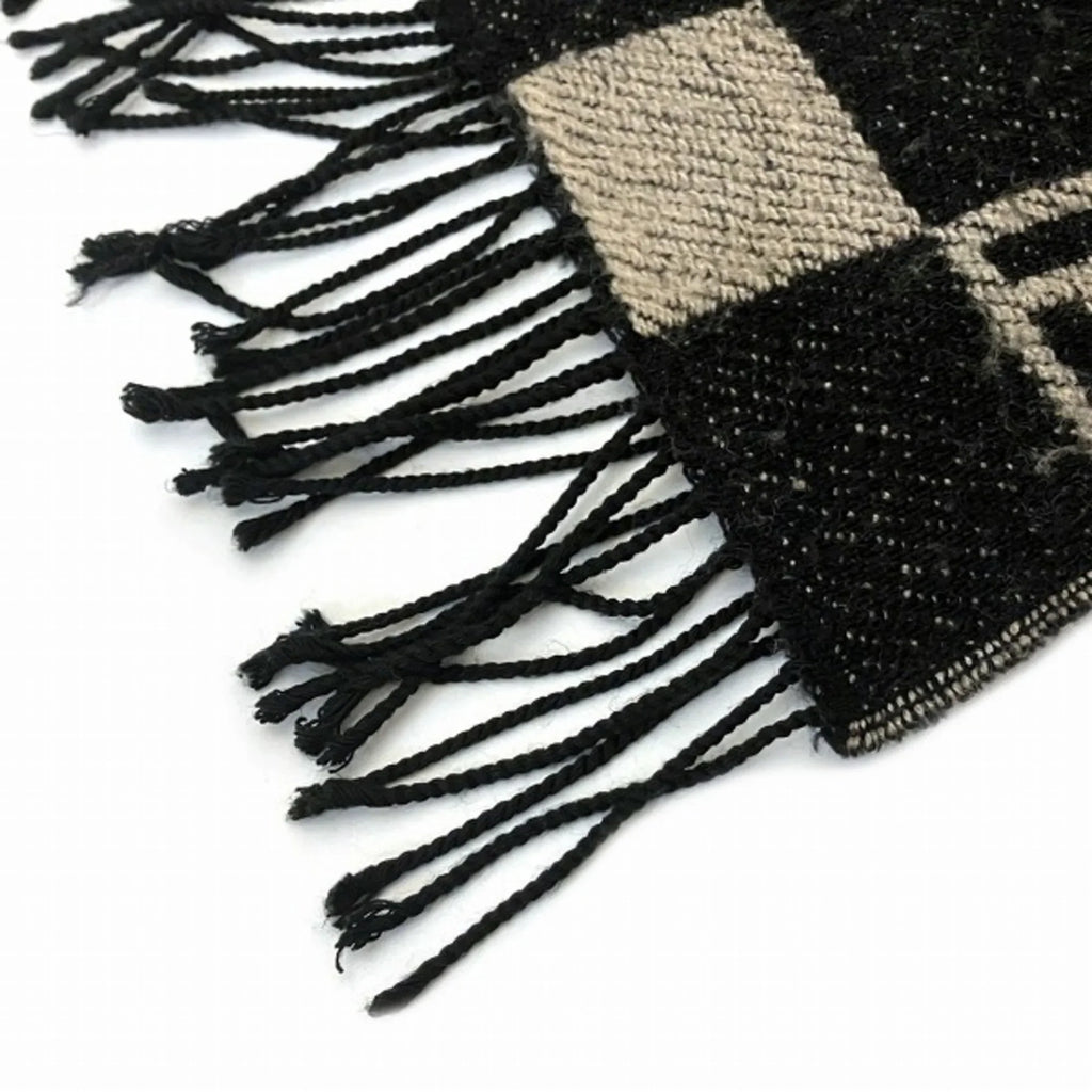 Zucca brand men's check accessory block scarf Pre-Owned (Good) pattern fringe