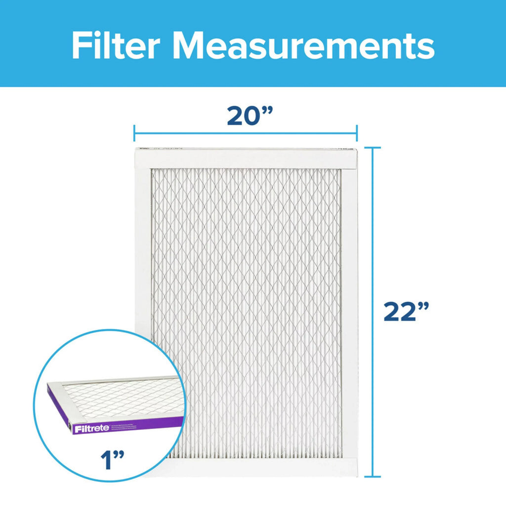 Filter, Captures Filters Allergen Bacteria, Allergens, 20x22x1, 3M, 4 Filtrete 12, , by 1500 Viruses, Reduction Advanced Furnace Air