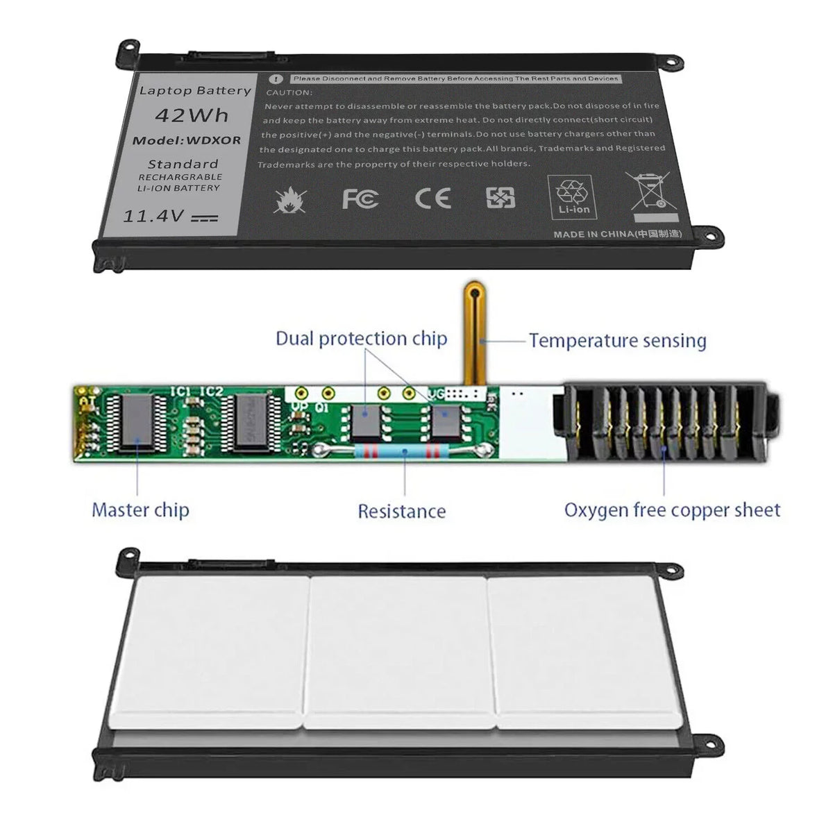 7368 5000 Inspiron Dell for 15 Laptop 13 Battery 5368 17 5378 5770 7000