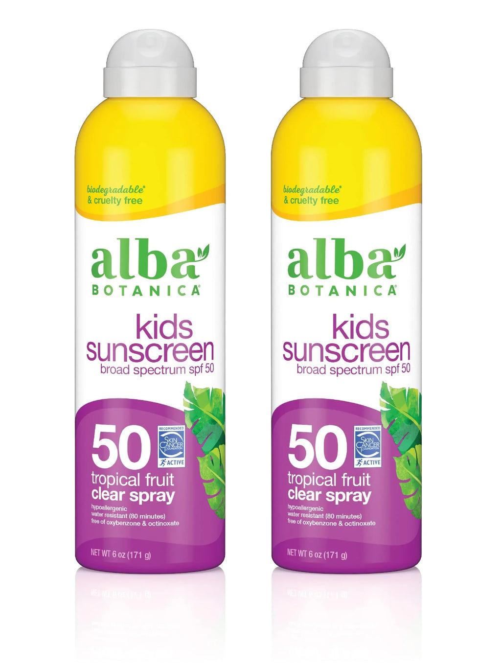 Defensive Alba Sunscreen Bottle (Pack Botanica Body, And Moisture Kids Sunscreen Spectrum Fl. Spray Hypoallergenic, Spf Oz. Tropical 50, For For Of 6 Kids, Fruit And Face 2). Broad