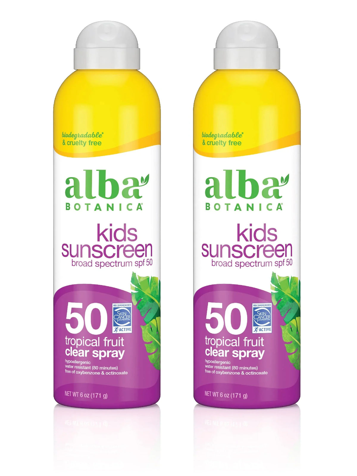 Defensive Alba Sunscreen Bottle (Pack Botanica Body, And Moisture Kids Sunscreen Spectrum Fl. Spray Hypoallergenic, Spf Oz. Tropical 50, For For Of 6 Kids, Fruit And Face 2). Broad
