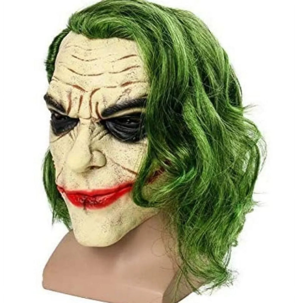 Masks Adult Hair Accessory Mask Full Vinyl Joker with Head Green Lelaffet