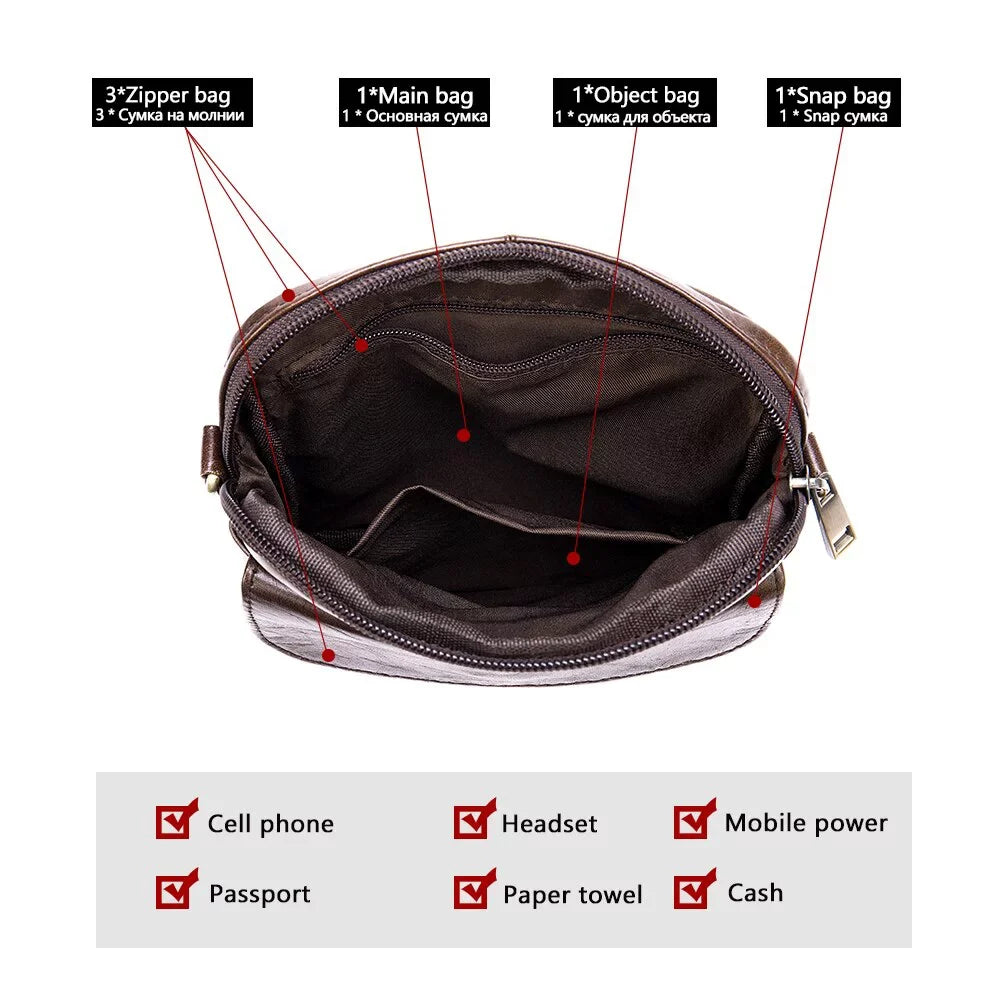 Bags Mini Bags Bag Genuine Leather Bag Handbags Designer Men's Leather Men's Shoulder Men for Messenger Small Crossbody