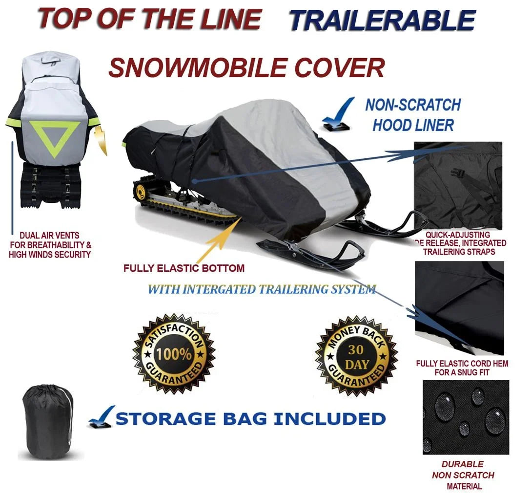 Fits Doo Snowmobile and Mud Travel Ski Sleds. Model 2008-2008 and Protection Year 600D Bombardier Storage 600 Slush for Shield