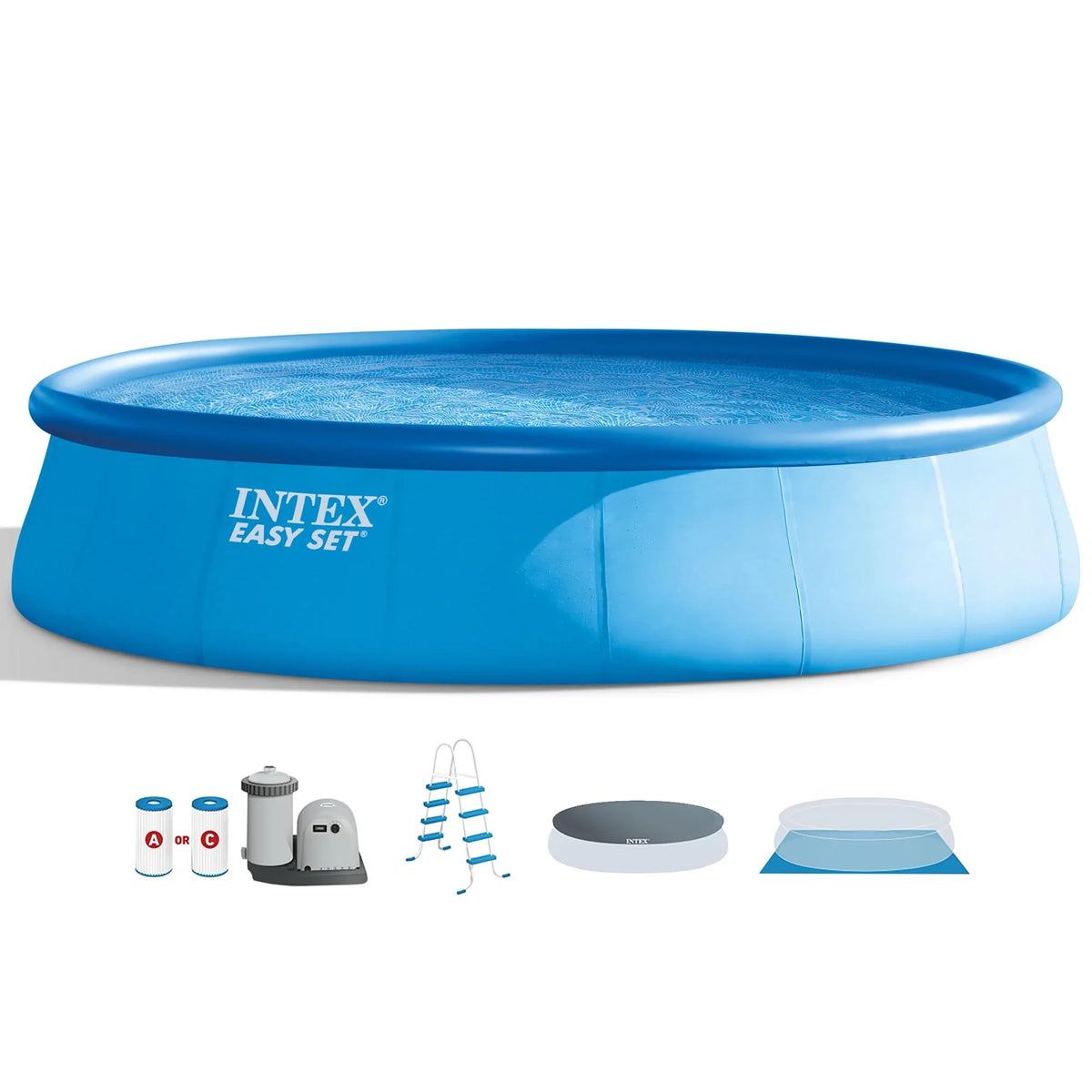 18’ Pack) Pool, A & (6 Shield Type Round Filter Intex Pool Solar Inflatable Round