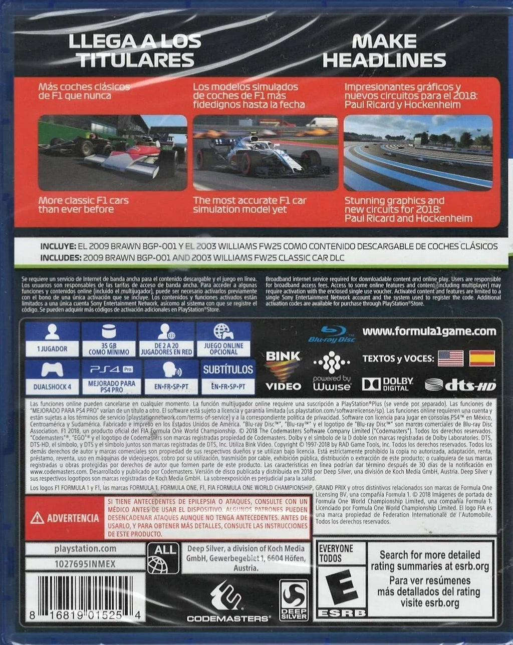 New F1 Factory Version) 4 PlayStation Headline 2018 (Brand Sealed Edition PS4