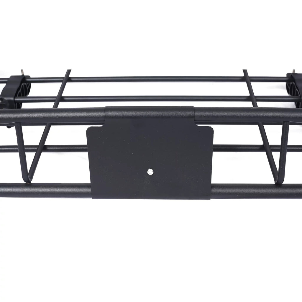 Black Steel Roof Mount Steel Carrier Rooftop Top Cargo 43" Basket Universal Fit Climaticproof Heavy-Duty Rack -