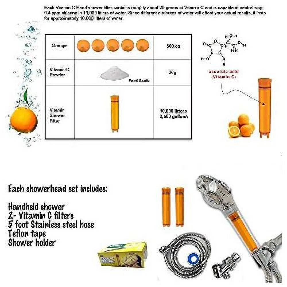 included up water head high - and - with - removes 99.9% shower flow chloramines shower by to filter filters of pressure low 2 chlorine