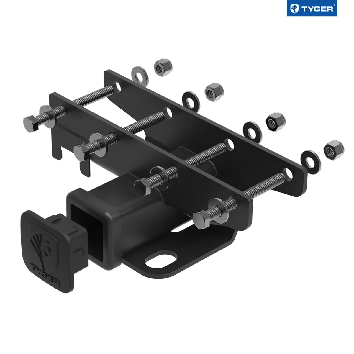 Kit Door -HC2J001B Hitch Auto Jeep Fits Rear Tyger Style Trailer Wrangler Shield Tow Unlimited & 2007-2018 2 Door Hitch Factory Receiver 4 Towing with inch Hitch & 2