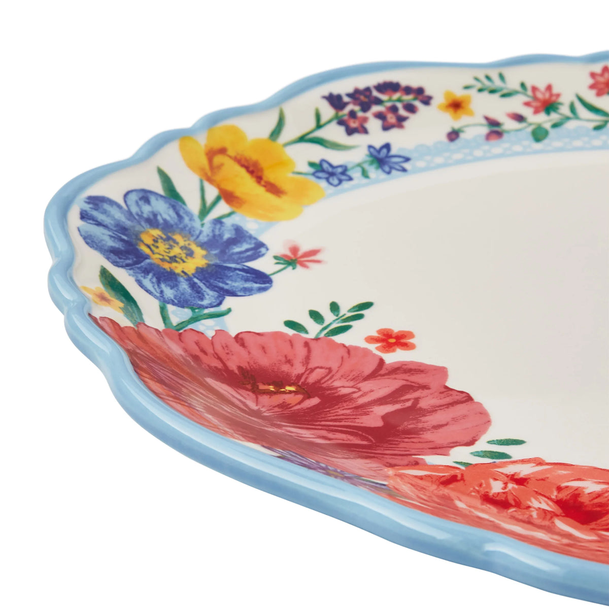 Woman Pioneer Serve The Stoneware Blooms Brilliant Platter