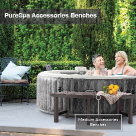 Fits w/ PureSpa Intex Person 2 4 Spas Benches, Medium Accessories