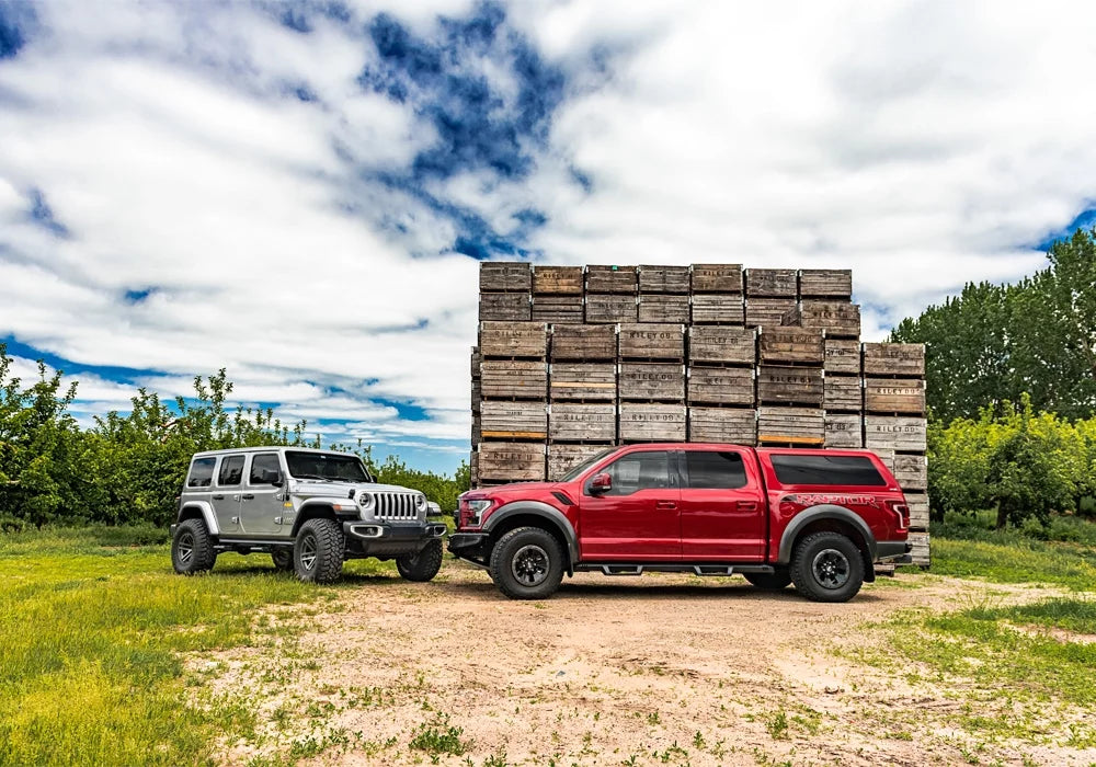 Ford | 2019-2020 All Beds, | N-Fab Ranger | Cab with Epyx by Steps Black, Cab Exf19Cc-Tx Gas Fits Crew Length Textured RealTruck
