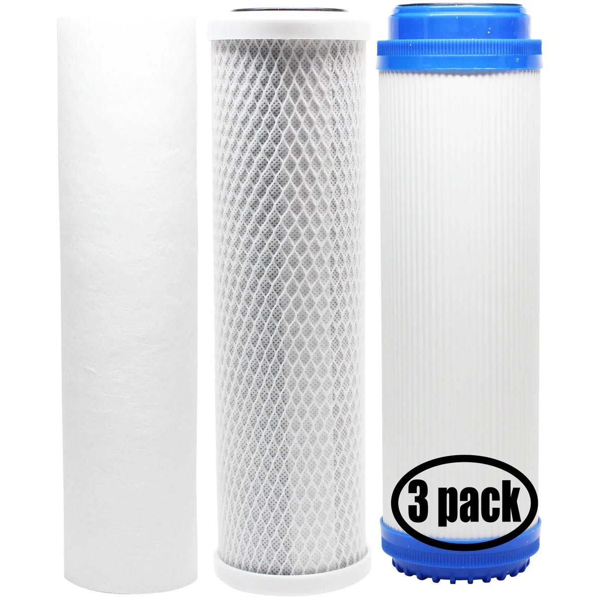 '- Filter System 3-Pack Brand Hydronix Kit & Block for - Pure Includes Filter HF3-10CLBK38 for Sediment Replacement Denali Filter Filter, Carbon