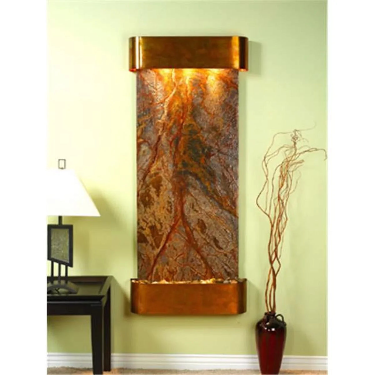 Adagio Inspiration Fountain Brown IFR1006 Falls Rainforest Wall - Marble