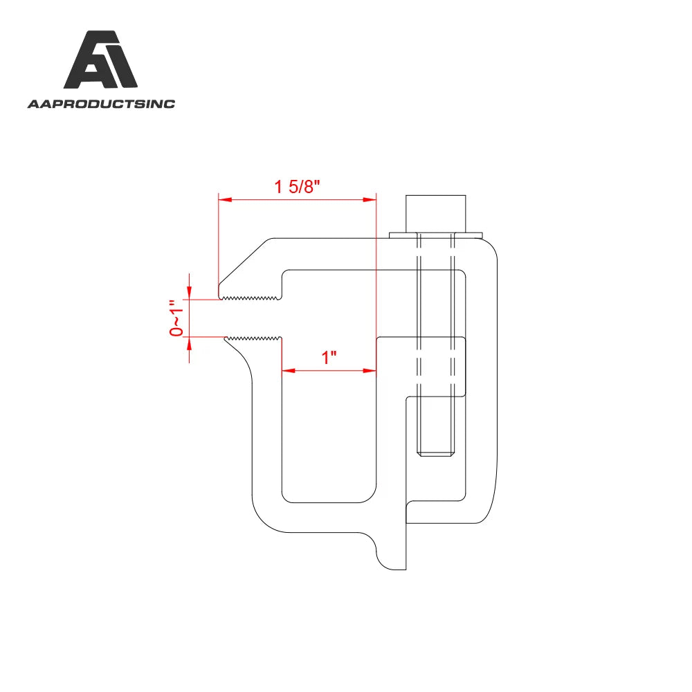 Rack & Camper Shell Set Non-Drilling Aluminum P-( C-Clamps - 4 Truck -Racks for Black Installation of